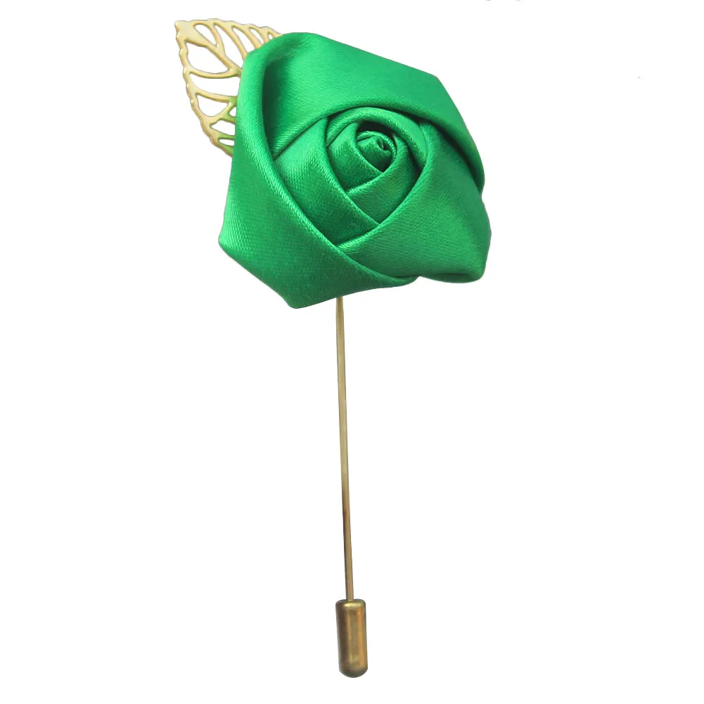 Pines, Broches Pasadores de solapa para hombre Hecho a mano Flor de rosa Boutonniere Stick para trajes de hombre Accesorios de joyería Entrega de gota DH8UA