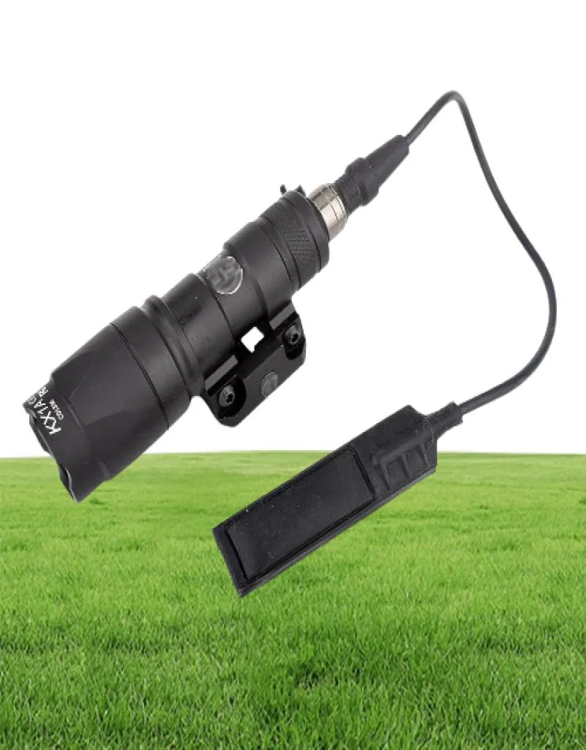 التكتيكية المؤكدة M300 M300a Mini Scout Light 280lumens LED مصباح الصيد الشعلة لمدة 20 مم مع مفتاح الضغط 5846677