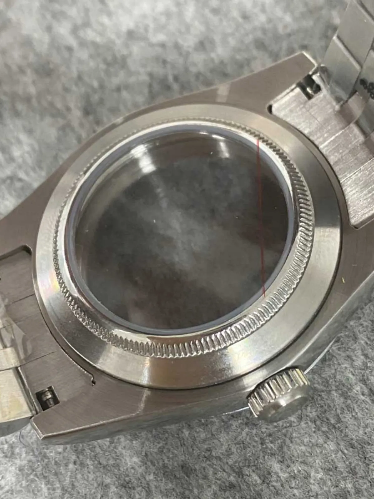 DHgate NH35 36 Stainless Steel Watch Case Set Transparent 39mm Case Dog Tooth Ring Log Bezel Watches