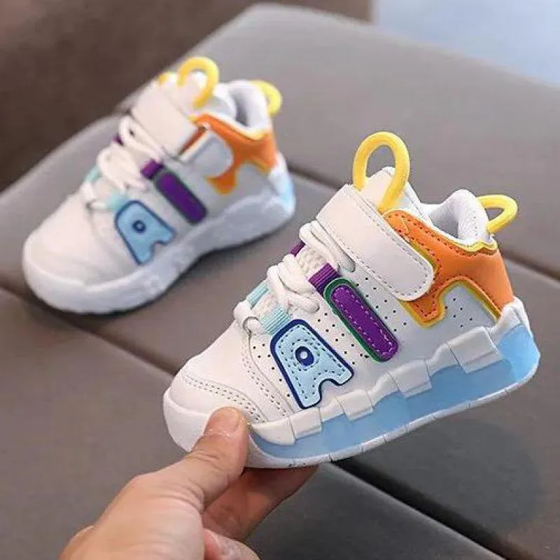 Outdoor Athletic Sports Shoes Spring Fall Infant Anti-slip Casual Shoes for Kids Boys Girls Fashion Sneakers Children Soft-Soled Baby Walking Shoes Size 21-30