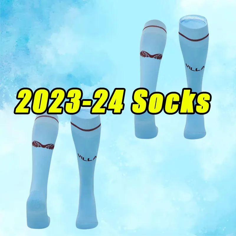 23/24 KAMARA Home villa SwIm weAR Soccer Socks 2023 BUENDIA McGINN DOUGLAS LUIZ MINGS soccer SANSON WATKINS NAKAMBA men kids kit football