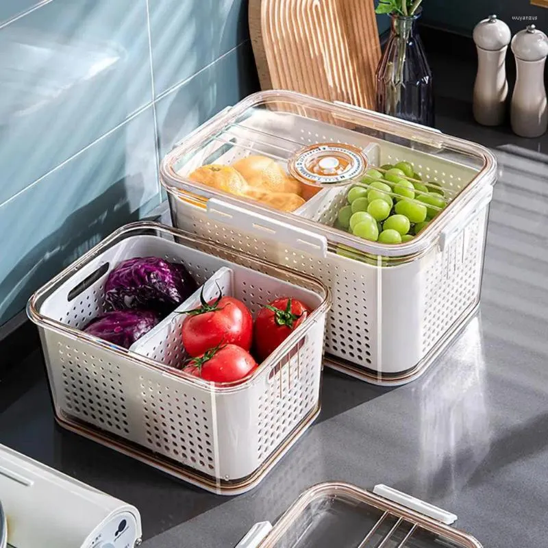 Depolama Şişeleri Airtight Break Keeper Buzdolabı Kutusu Demplingler için Zamanlayıcı Kapaklı Meyveler Çerezler Kapasite Kapsayıcısı İyi