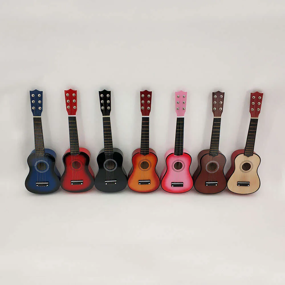 Wholesale 20 Colorful Basswood 21 Inch Soloist Playable Wooden Acoustic Guitars For Childrens Toys