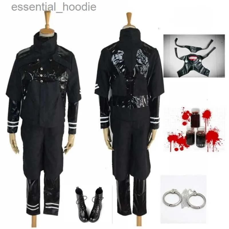 Cosplay Anime-Kostüme Japanisches Ghul-Rollenspiel Kaneki Ken Rollenspiel-Hoodies und Uniformen, die zusammen kämpfenC24321