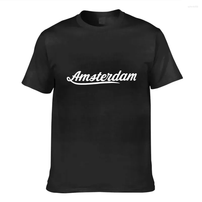 القمصان الرجال في أمستردام هولندا المطبوعة الصيفية الرجال قميص أزياء النساء قمم المحملات أنثى القمصان غير الرسمية