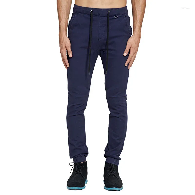 Мужские брюки 2024, мужские повседневные хлопковые брюки, однотонные облегающие брюки на весну и осень, мужские брюки-карго высокого качества