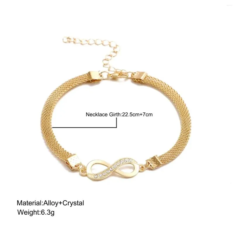 Anklets Gold Eight Infinity Ankle Anklet Bohemia Foot Beach Women Fashion Chain Jewelry Drop Delivery Dhejd
