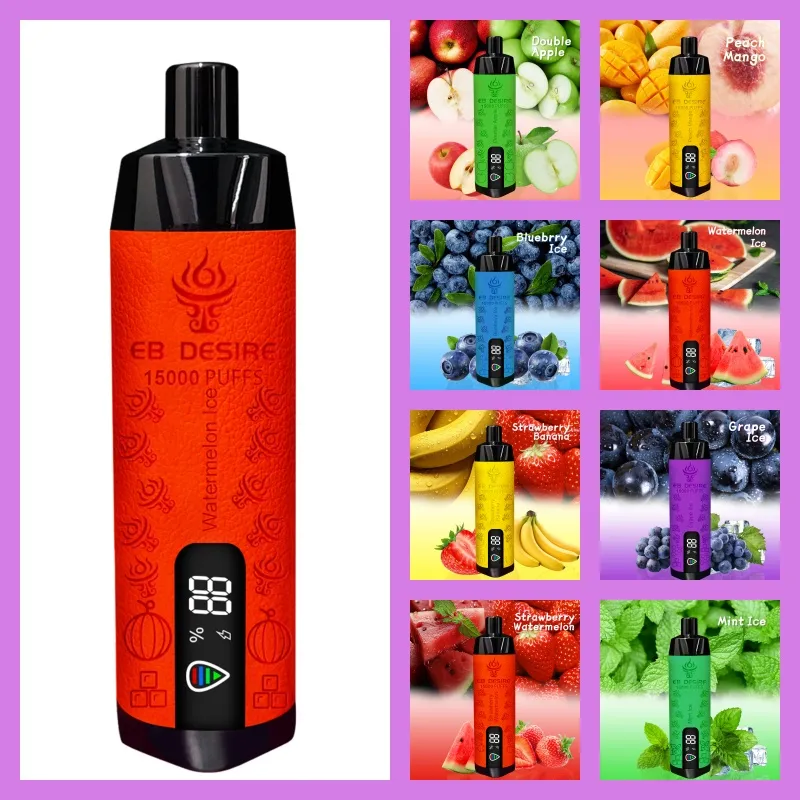 Barre de couronne originale EB DESIRE vapes shisha 15000 15k bouffée vape jetable BC5000 9000 12000 7K 9k 12k bouffées vaper Pod cartouche 550mAh 23ml batterie Vapes Pods