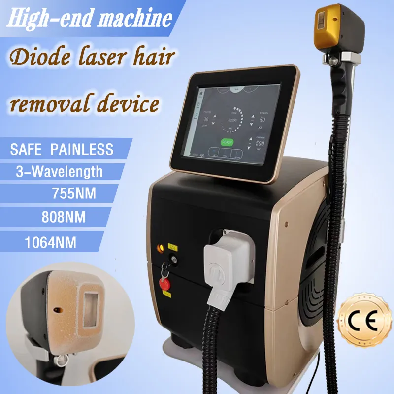 The Latest 2000W Laser 3 Wavelength Ice Platinum Hair Removal 755nm 808nm 1064nm Laser Diode Hair Removal