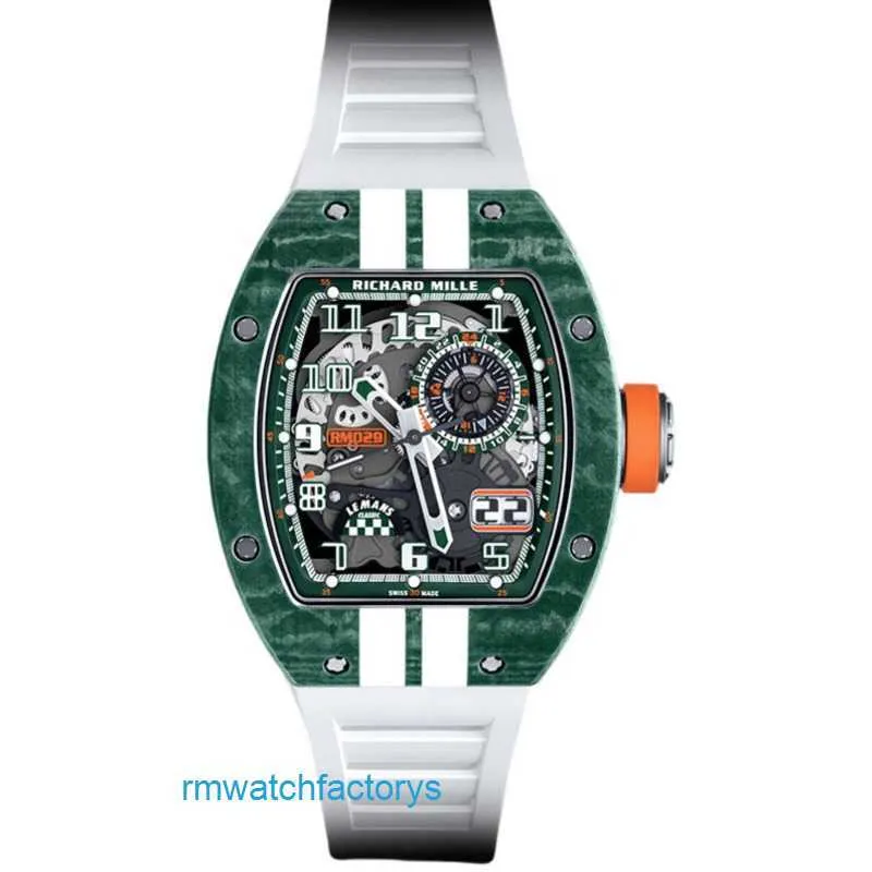 RM Watch Pilot Watch Popular Watch RM029 Herr Series RM029 Automatisk mekanisk kolfibermaterial Klocka Begränsad Watch Single Watch