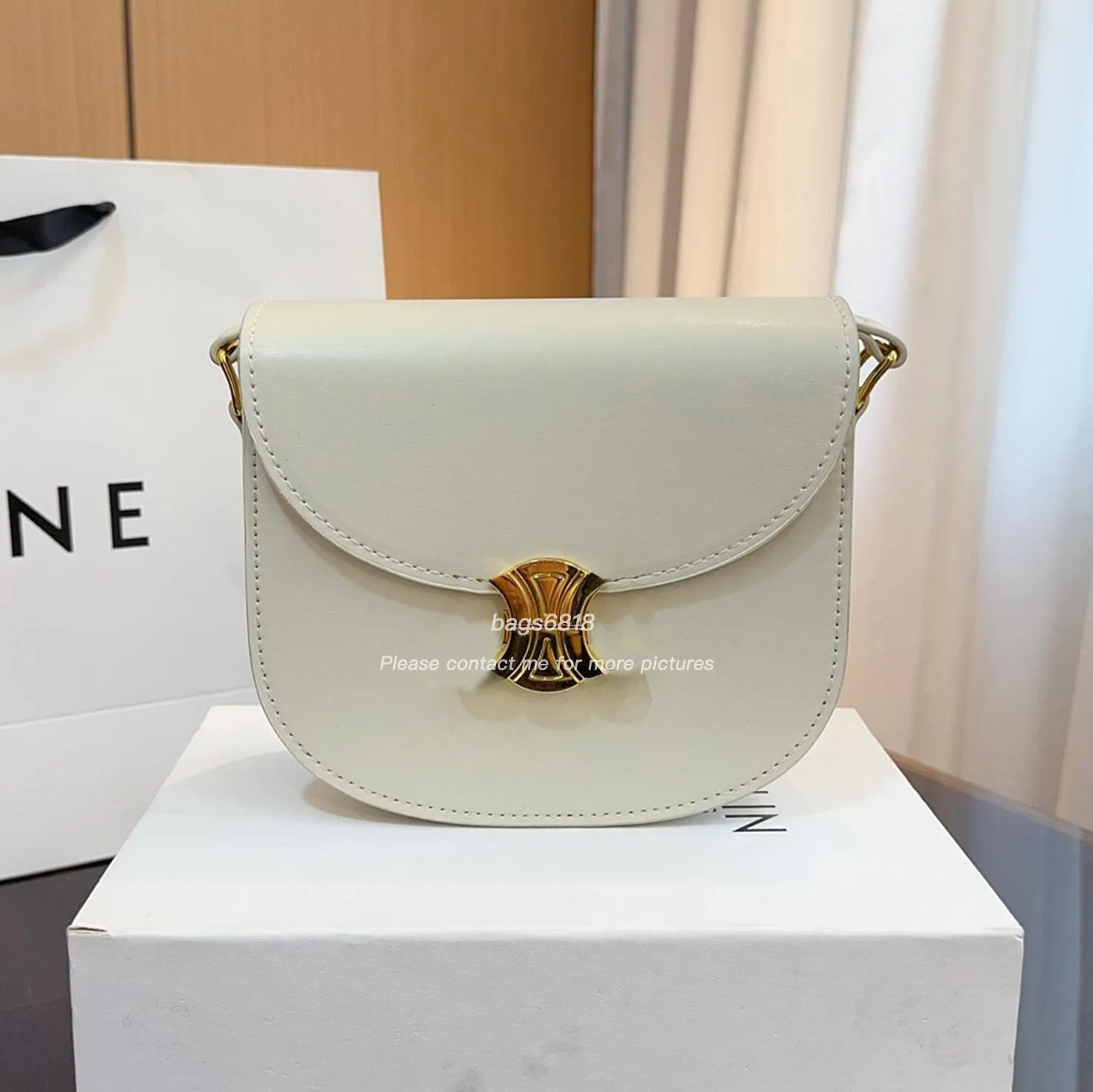 Sacs à bandoulière de luxe Designer Teen Triomphe Box Sac à main en cuir véritable peau de vache bandoulière femme rabat dame besace pochette cartable sacs sous les bras sacs à main portefeuille o2811h