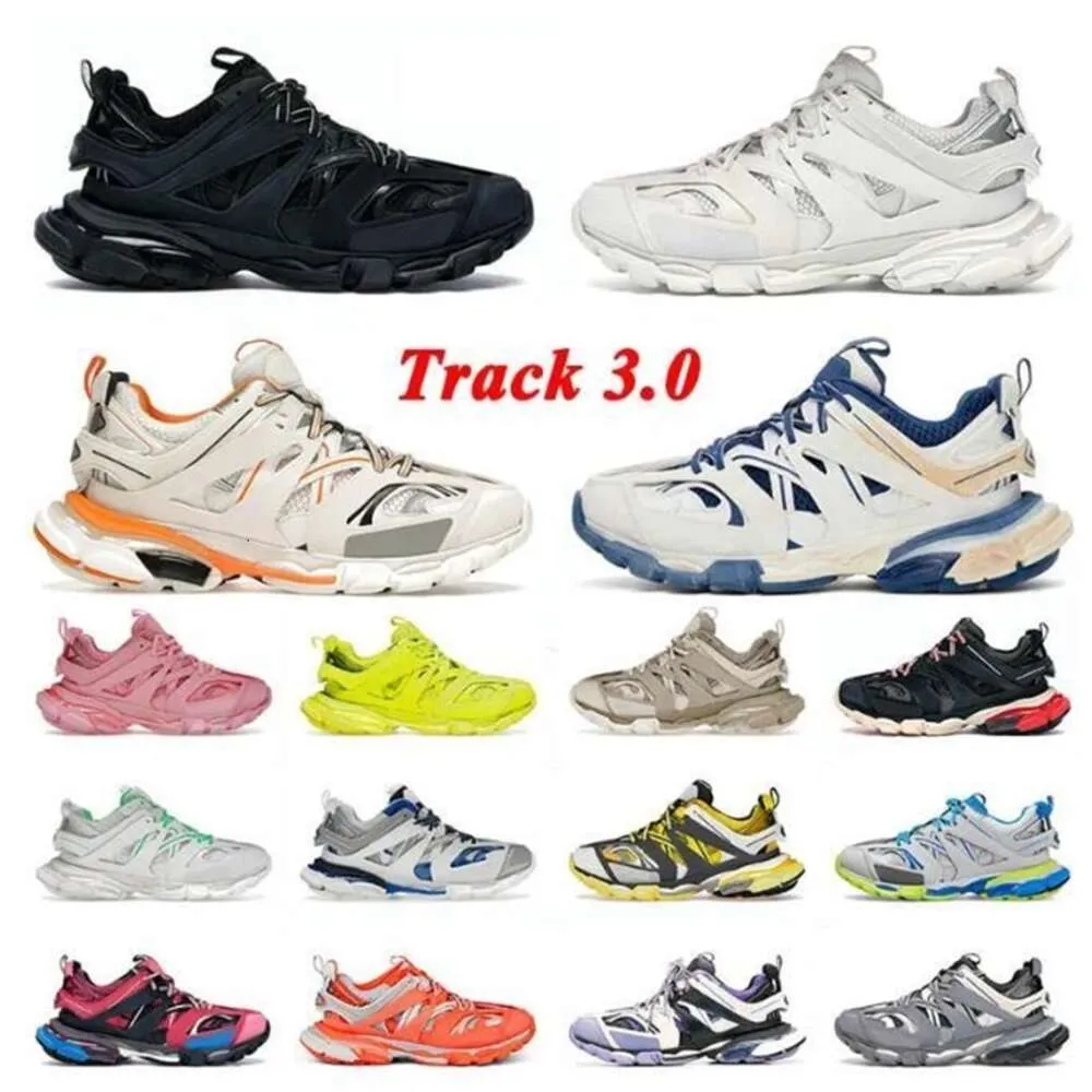 Fabryka Bezpośrednia sprzedaż 2024 TOP Track Casual Shoes Platform 17FW Sneakers Vintage Triple Black White Beige Tracks Runners 3 3.0 Tess.s. Dhgate Luksusowe trenerzy 36-45