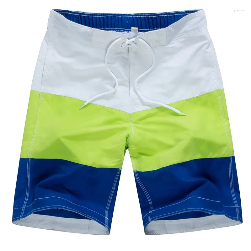 Mäns shorts skräddare Pal Love Beach Men Casual Striped Boardshorts Beachwear Short Masculino Summer Mens Quick Dry Polyester