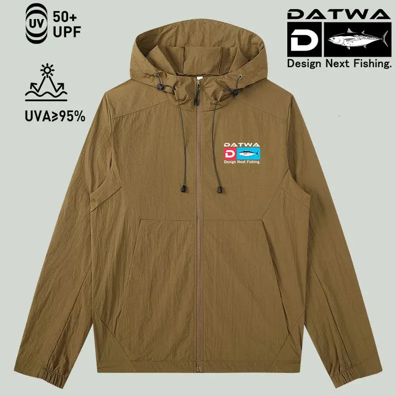 Datwa Camicie da pesca UPF 50 Maglie a maniche lunghe Magliette estive per la protezione solare Magliette primaverili da uomo con cappuccio 240305