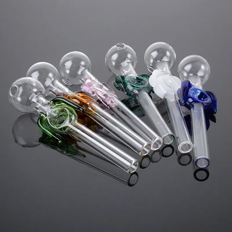 5インチの喫煙水ボン用ガラスオイルバーナーパイプPyrex Glass Hand Pipes Bongs Dab Rigs