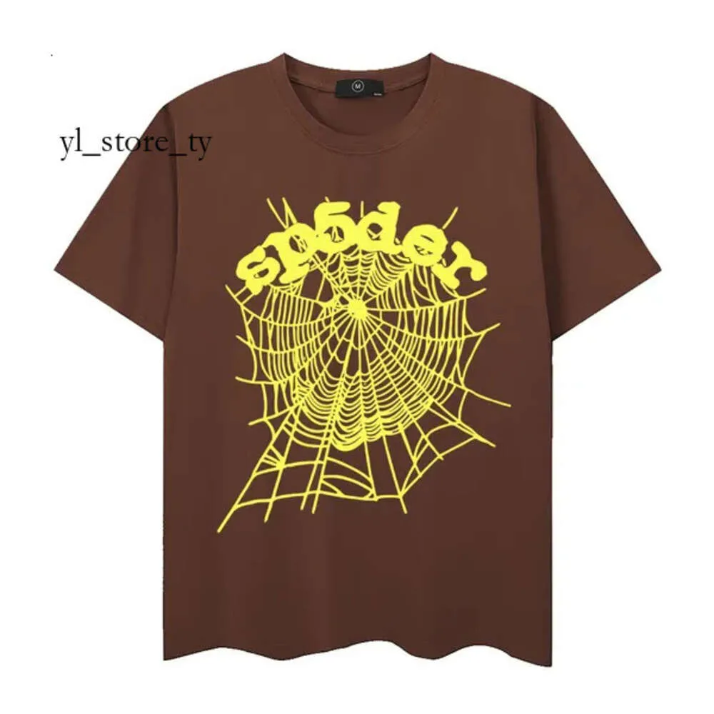 Designer T -shirt heren t -shirt mode spider 555555 Men dames spider hoodie schuim bedrukte spider web losse mode shirts crew nek korte mouw spider tracksuit 2679