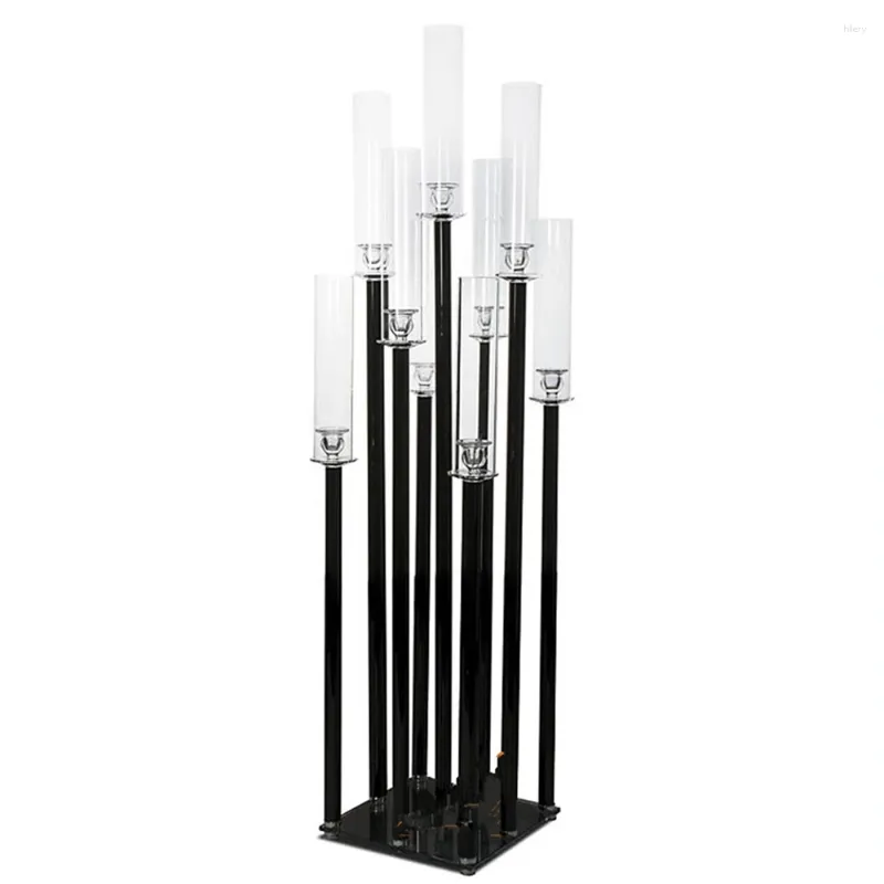 Candle Holders 9 Arms Metal Candelabra Acrylic Wedding Table Centerpieces Flower Stand Holder Candelabrum For Home Decor