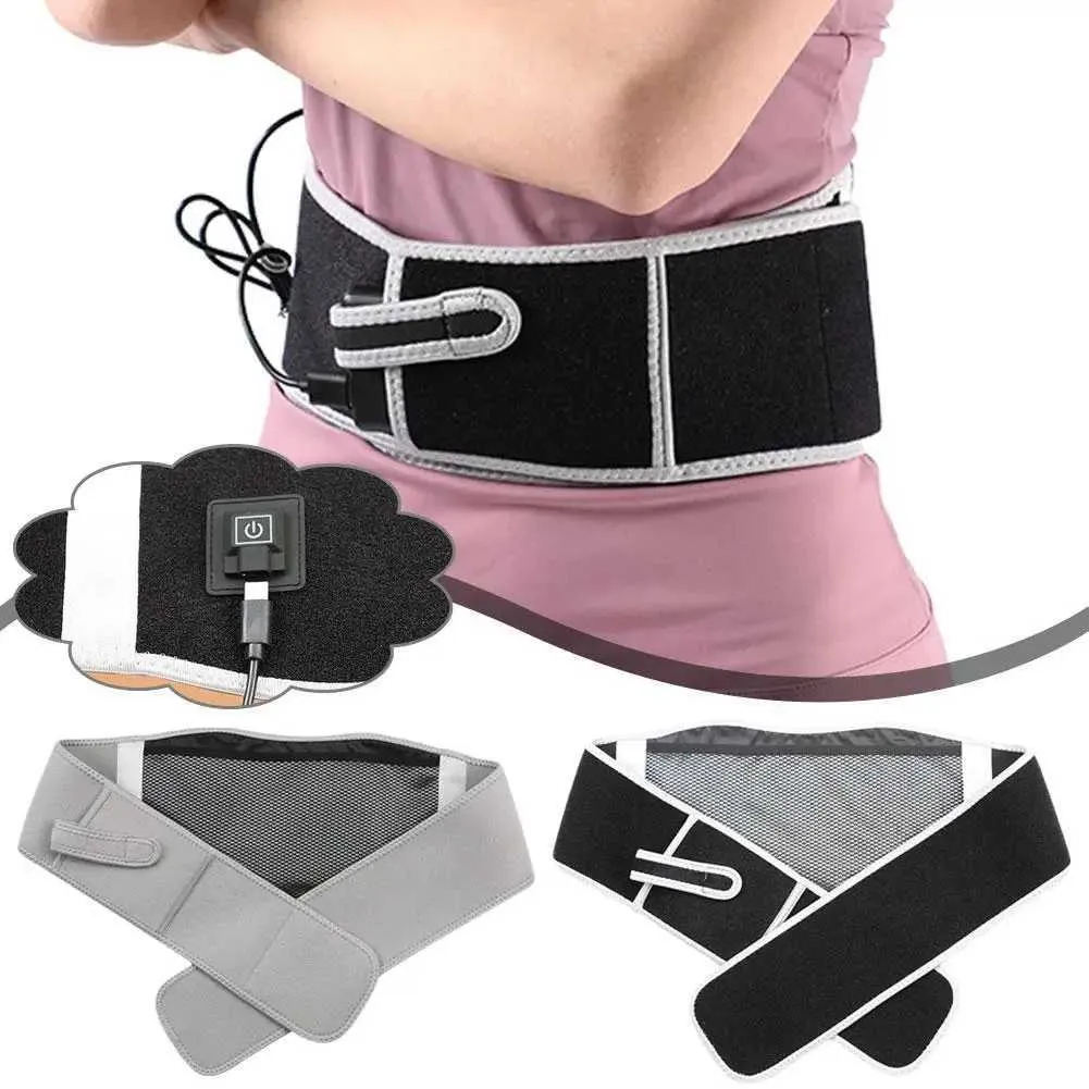 Пояс для похудения USB с электрическим подогревом, подушка для талии и спины с защитным кронштейном и опорой, массажная машина, инструмент для облегчения боли, 240322