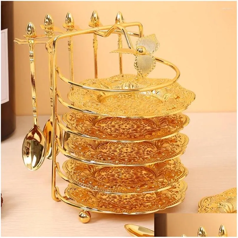 Dinnerware Sets 1 Set Of Cake Stand Biscuit Fruit Cookie Dessert Party Display Holder Drop Delivery Home Garden Kitchen Dining Bar Otsb6