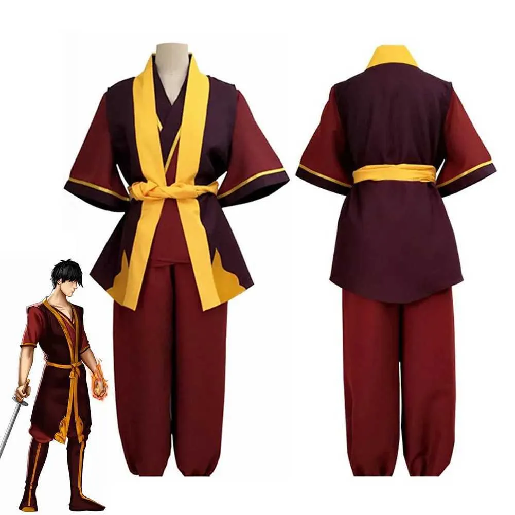 cosplay Anime Costumes Avatar Zuko role-playing top belt adult fantasy role-playing set Halloween carnival dialogue setC24321