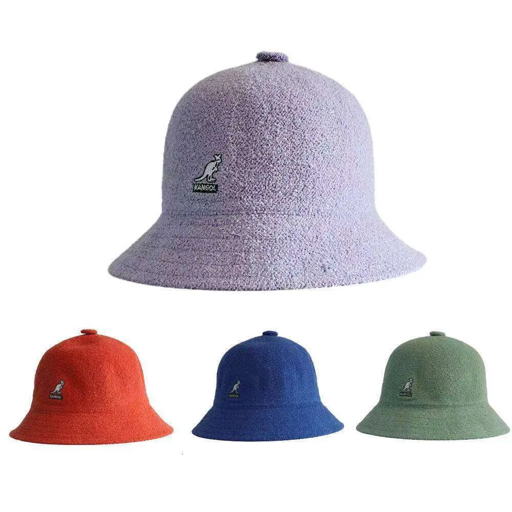 Designer Kangaroo Kangol Hat Cap Hat Fisherman Hat Mens and Womens Face In Summer Neap Tide Brand samma solskyddsmedel Hatt Hatt