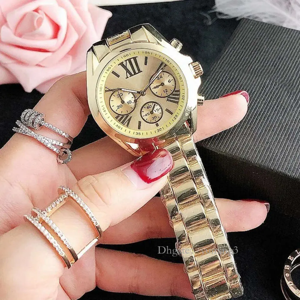 Helt ny toppkvalitet kvinnor mode casual watch big dial guld man armbandsur älskare lady man pure clatch classic watch steel sier gratis frakt