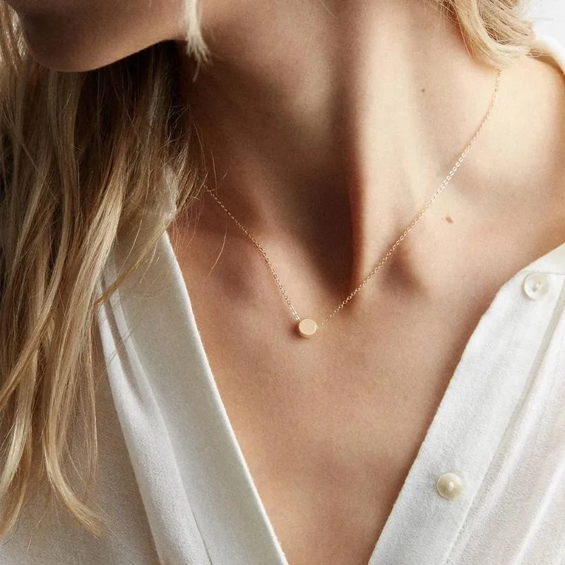 Chaînes Collier en acier inoxydable Femmes Minimaliste Dainty pour petit pendentif Bijoux de luxe en gros Drop