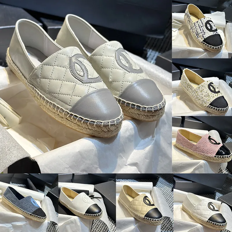 Espadrilles 디자이너 샌들 Claquette Fabric Canvas Flats 여성 숙녀 여름 캐주얼 신발 고급 여성 트레이너 크기 35-41