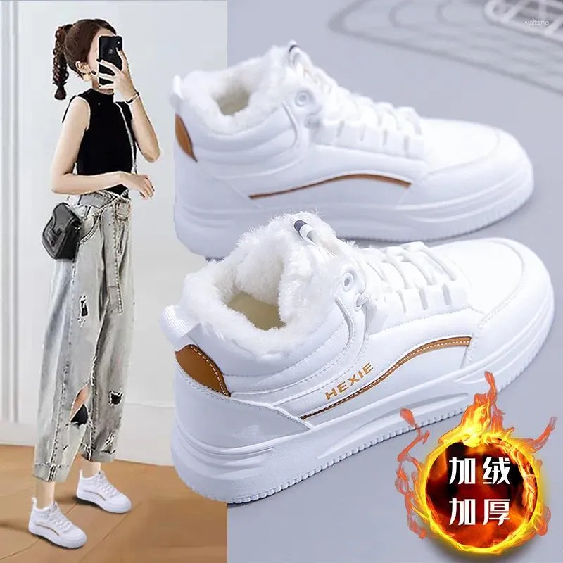 Scarpe Casual Donna Invernale 2024 Sneakers da Donna con Lacci Stivaletti da Neve Calzature da Donna con Piattaforma Calda Impermeabile