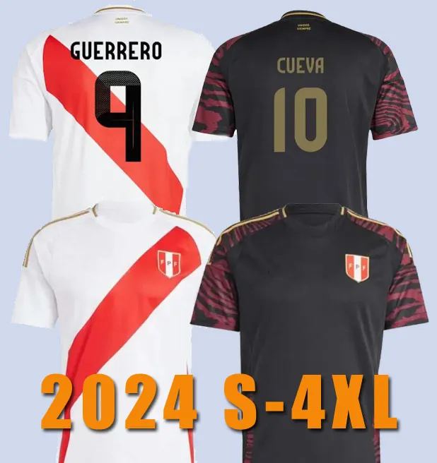 2024 2025 S-4XL Peru Soccer Jerseys home away PIZARRO FALFAN GUERRERO FLORES LAPADULA Fans football shirt men kids kit