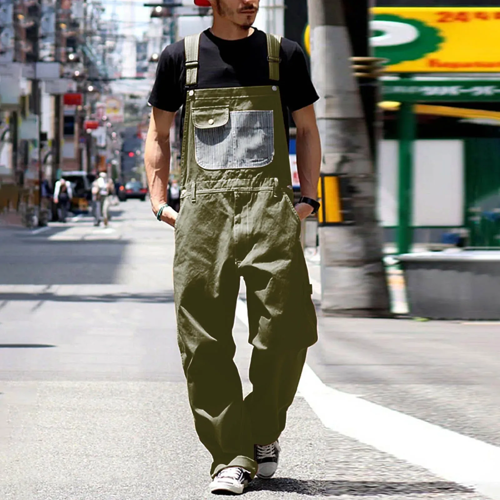 Baggy Overalls Loose Fit Mens Carhartt Denim Overalls WNG Men's