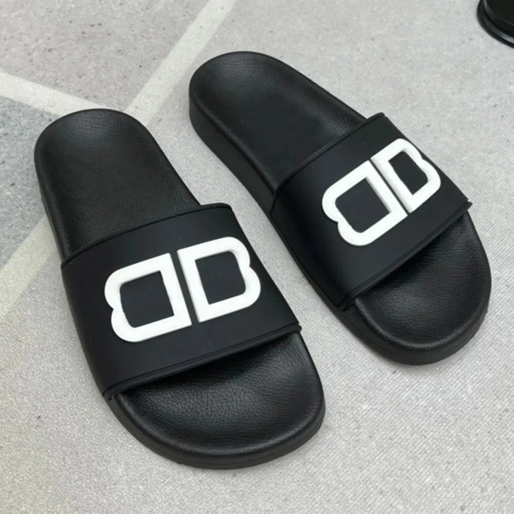 10a BB Designer Sandalo suola in gomma Pantofola infradito Donna Uomo tacco piatto tazz Pantofole da spiaggia Slide Luxury Scarpa casual mocassino Slider Sandali in pelle Taglia DHgate: 35-46