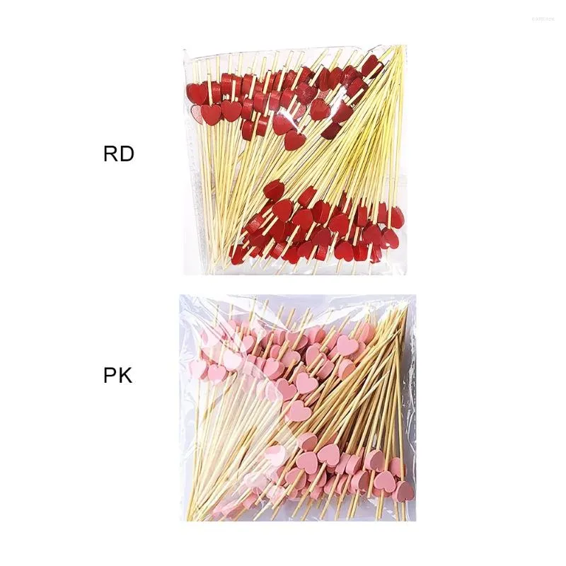 Disposable Flatware Cocktail Sticks 100 Counts Toothpicks Party Supplies Frill Finger Food Fruits Sandwich Nibbles