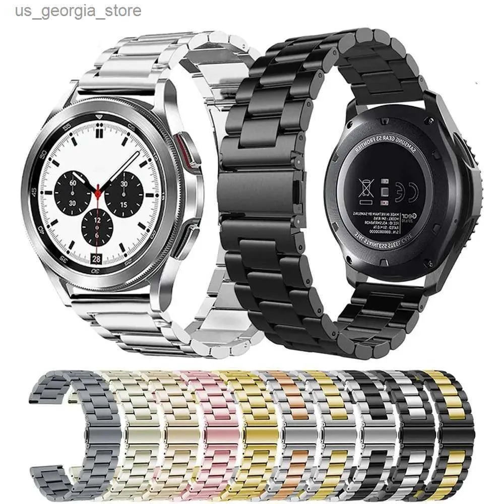 Bracelets de montre 22mm 18mm 24mm 20mm bracelet en acier inoxydable Starlight pour Samsung Galaxy 3 4 5 Pro 40mm 44mm 42mm 46mm Active2 Y240321