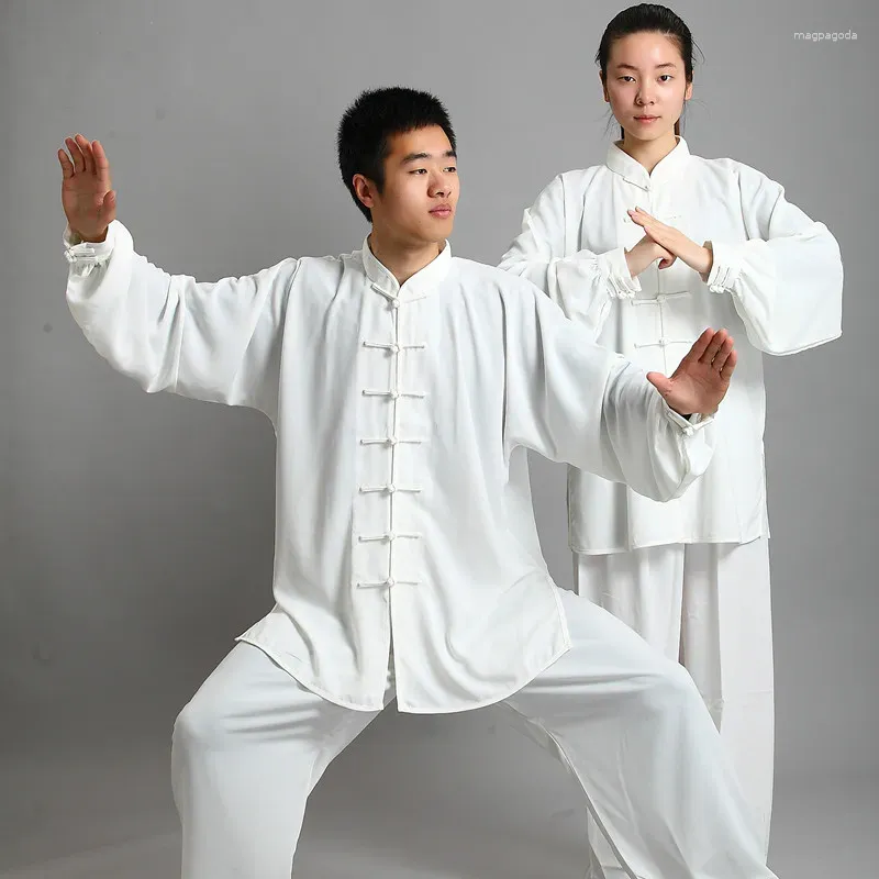 Vêtements ethniques Tai Uniforme Traditionnel Nese À Manches Longues Wushu Hommes Kungfu Costume Uniformes Vêtements D'exercice