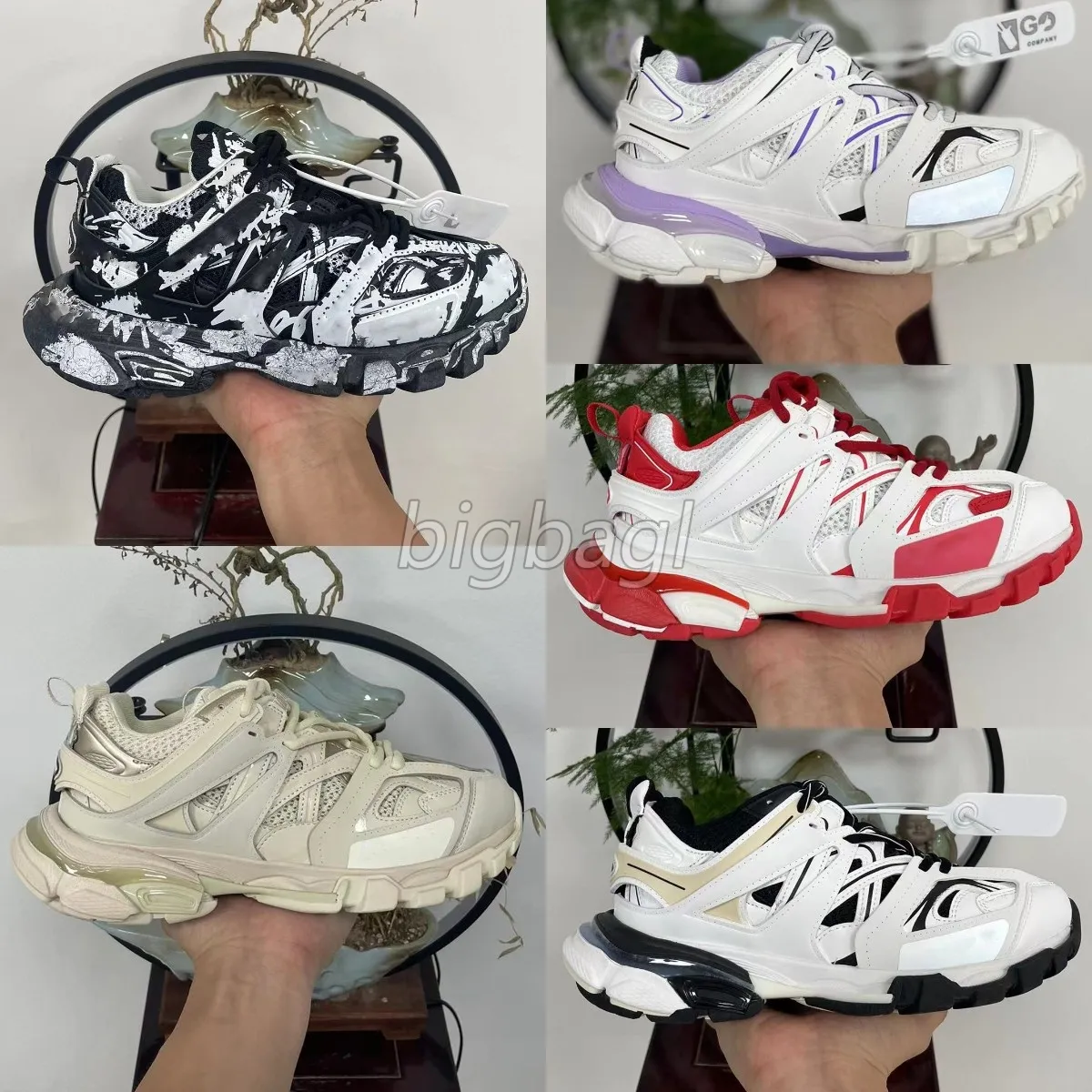 Nouveau Designer Sneaker Track Hommes Baskets Femmes Baskets Graffiti Runner Mesh Cuir Caoutchouc Entraîneur 3.0 Chaussures de course 4.0 Sports de luxe Chaussures décontractées en plein air