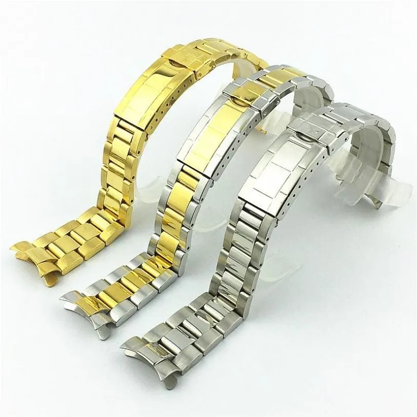 Cinturini per orologi WatchBracelet per accessori di serie Band 20mm Diving Grid 3 Bead Uomo Acciaio inossidabile Oyster Perpetual Strap266s