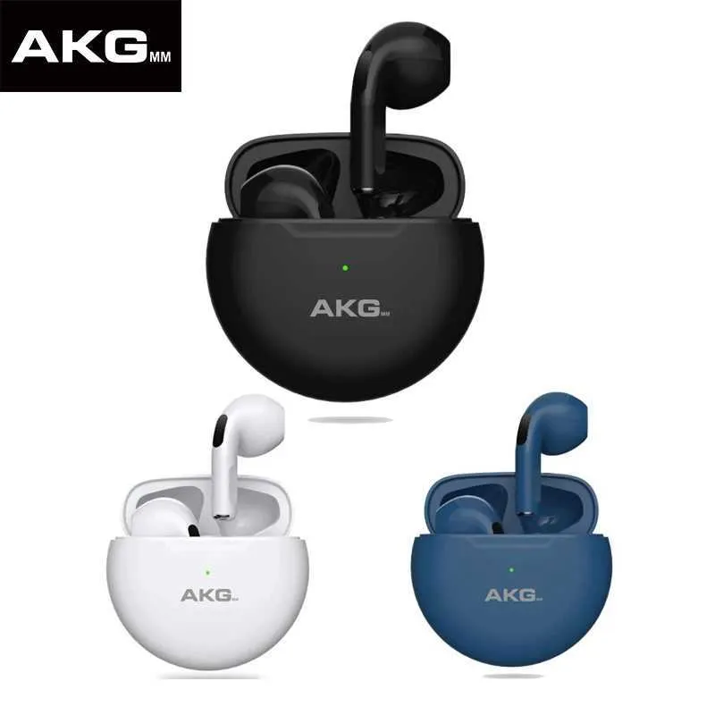 Écouteurs pour téléphones portables AKGmm Pro 6 Casque sans fil Bluetooth TWS HiFi Stéréo Contrôle tactile Casque de jeu Casque de réduction du bruit Q240321