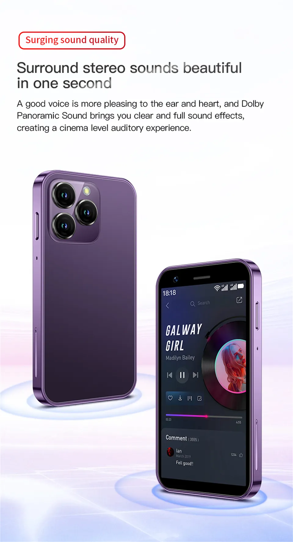 Melrose S9 PLUS Pocket Mini 4G LTE Small Phone 2.45 Super