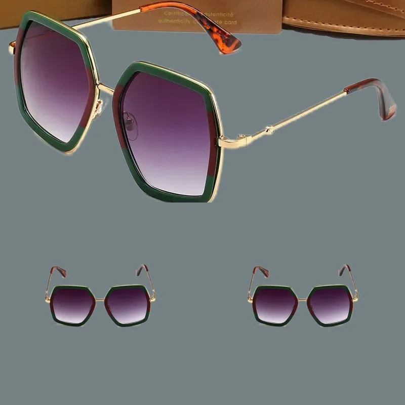 2024 Retro Designer Solglasögon Gradient Metal gångjärn Solglasögon för kvinnor UV400 -skydd Polariserade utomhusglasögon Glasögon Män Summer Lentes de Sol Mujer FA087 E4