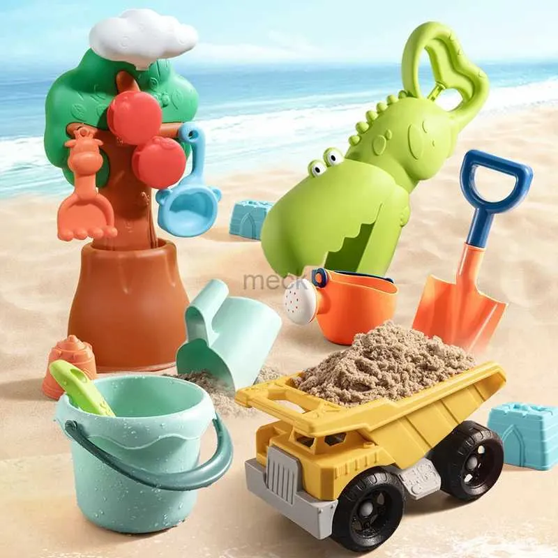 Sand Play Water Fun Beach Toys For Kids 5-17pcs Baby Beach Game Toys Enfants Sandbox Set Kit Jouets d'été pour Beach Play Sand Water Game Play Cart 240321