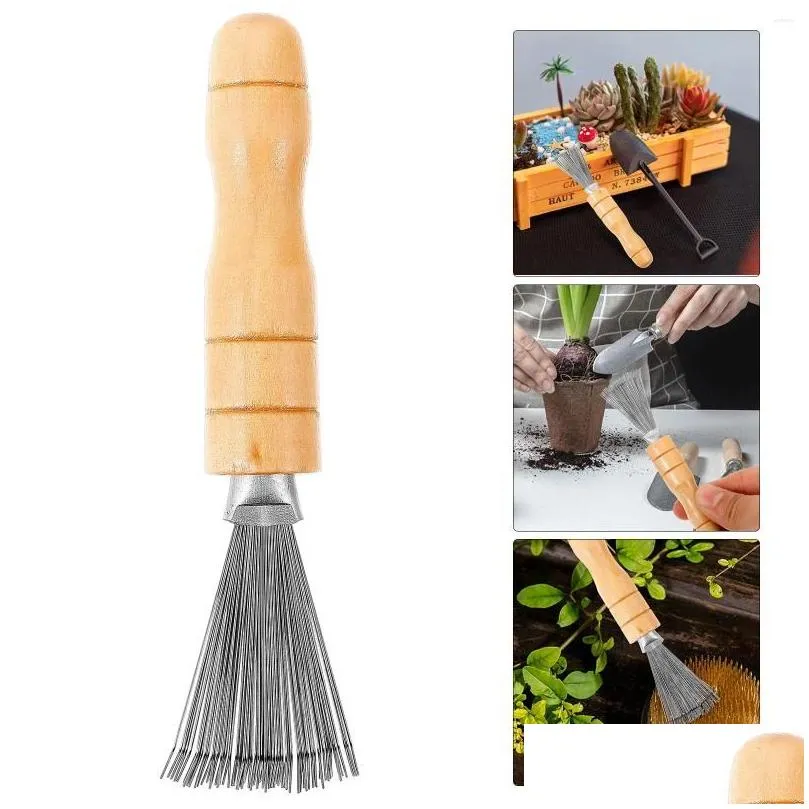 Flores decorativas grinaldas estilo japonês ferramenta floral kenzan limpador de aço inoxidável limpeza ancinho sapo limpo entrega em casa garde otfsh