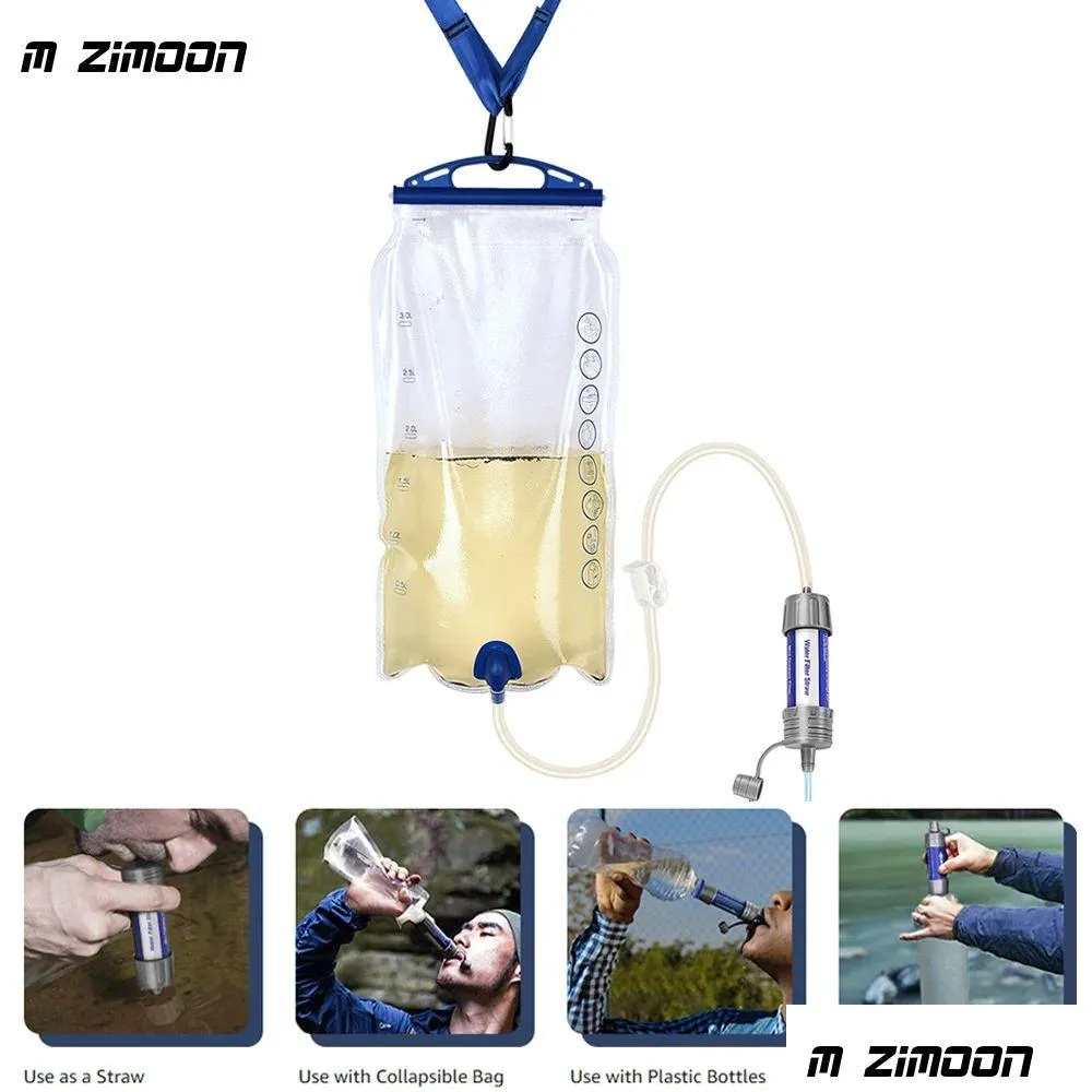 Handwerkzeuge Survival Wasserfiltersystem für Outdoor Cam Wandern Notfallset Tralight mit Reservoir Supplies Drop Delivery Sports Out Ot1Eu