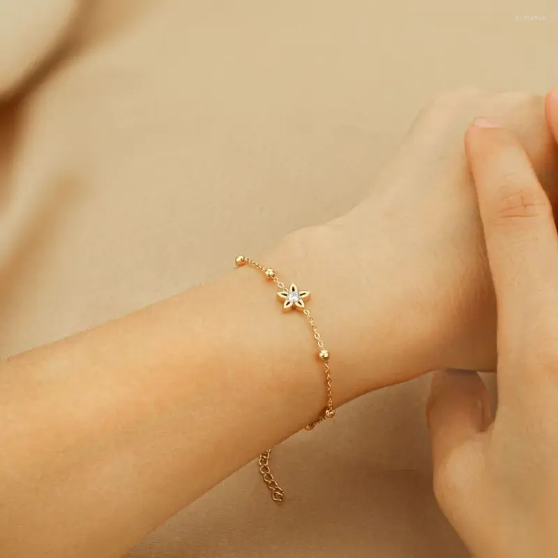 Bracelets à maillons minimalistes, chaîne en forme d'étoile, haute apparence, léger, luxe, main élégante, accessoires de mode assortis