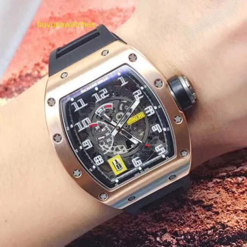 RM Watch Rennuhr Sportuhr RM030 Serie RM030 Roségold Limited Edition Mode Freizeit Sport Armbanduhr