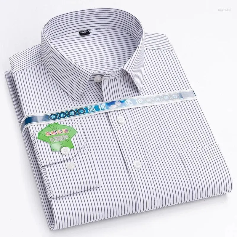 Mense Casual Shirts Cotton Light Luxury All-Match Business Shirt Breattable Wear-resistent Classic Professional Office Men Clothing