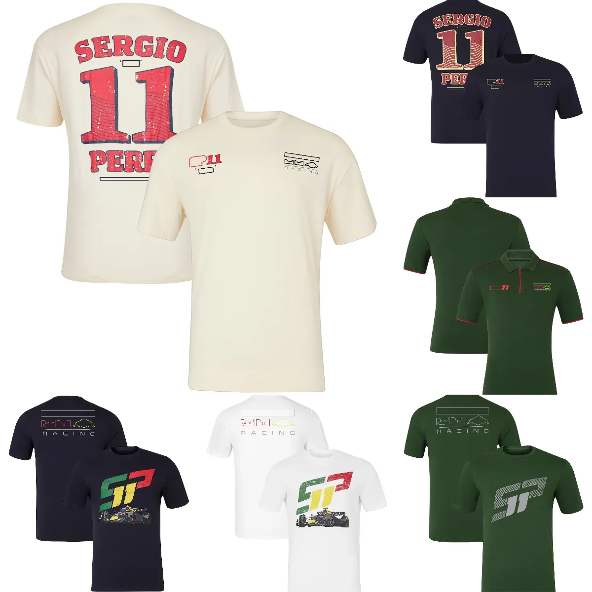 2024 nouveau F1 Pilote Fans T-shirt Formule 1 Course Vintage T-shirt Polo Pour Hommes D'été Col rond Surdimensionné T-shirt Jersey Personnalisé