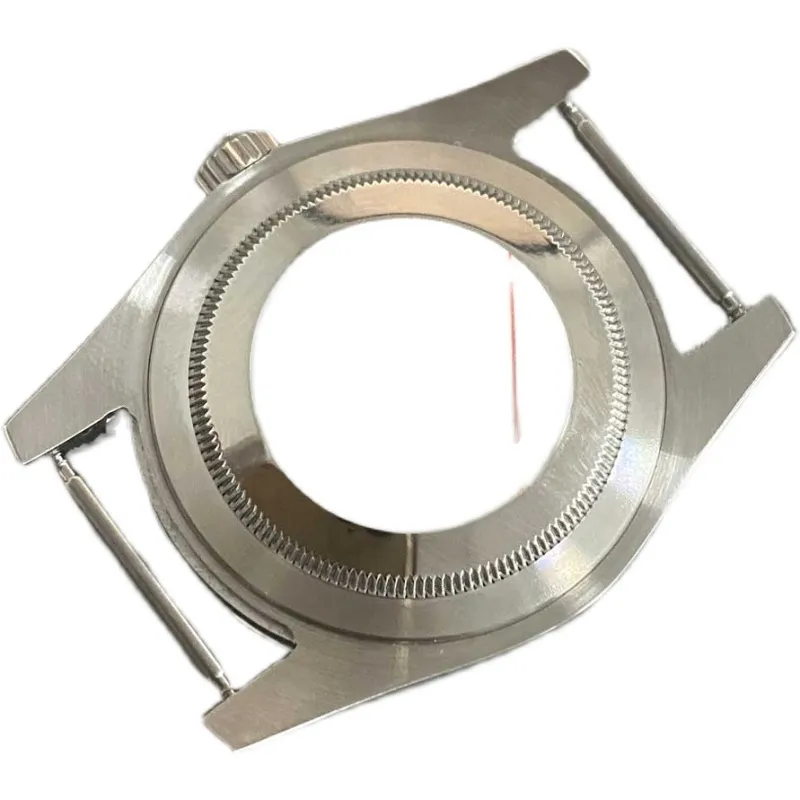 Cassa dell'orologio in acciaio inossidabile con vetro zaffiro a movimento costante stile ostrica da 39 mm con fondo denso, adatta per movimento NH35/36