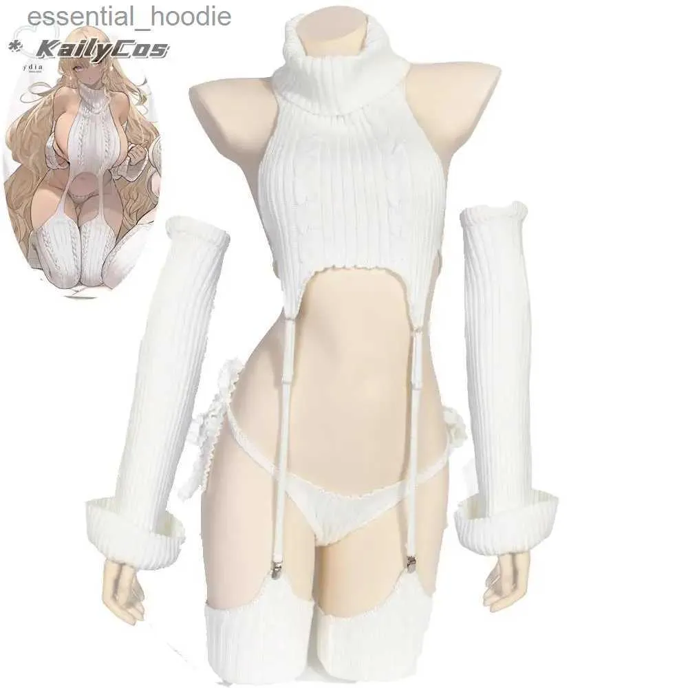 Cosplay Trajes de Anime Gotoh Hitori role-playing anime BOCCHI THE ROCK COME Suéter branco sexy feminino justo justo coelhinha uniforme Halloween chegaC24321