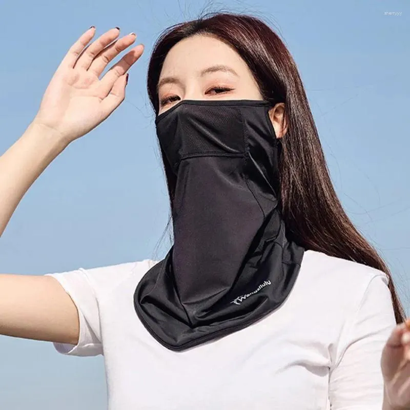 Sjaals Gezicht Gini Masker Buitenschild Effen Kleur Zomer Zonnebrandcrème Zijde Vrouwen Hals Mannen Vissen